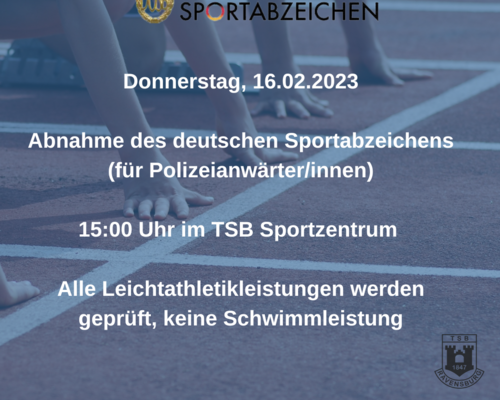 Sportabzeichen Abnahme 16.02.2023